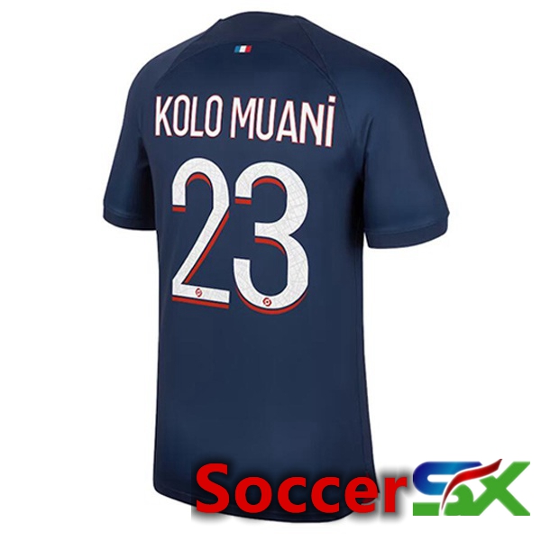 Paris PSG (Kolo Muani 23) Soccer Jersey Home Royal Blue 2023/2024