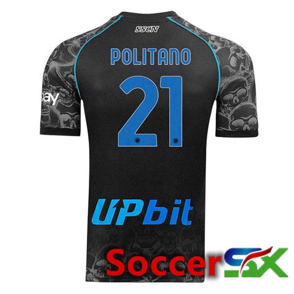 SSC Napoli (Matteo Politano 21) Jersey Halloween Black 2023/2024