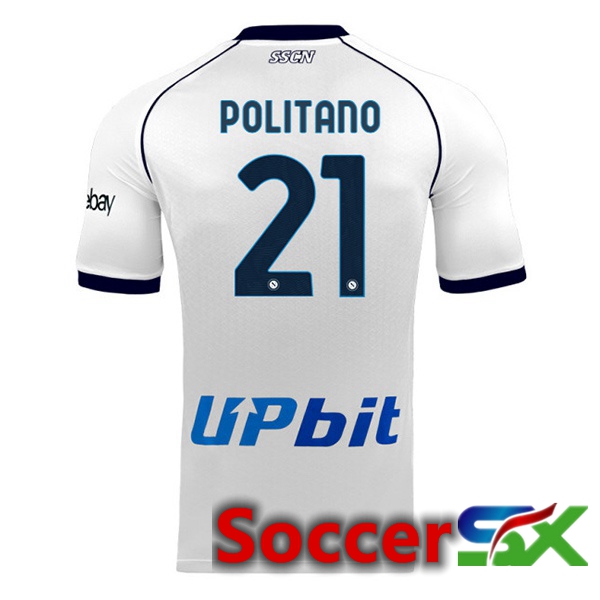 SSC Napoli (Matteo Politano 21) Soccer Jersey Away White 2023/2024