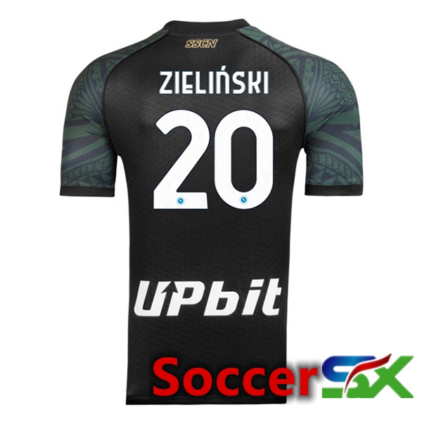 SSC Napoli (Piotr Zielinski 20) Soccer Jersey Third Black 2023/2024