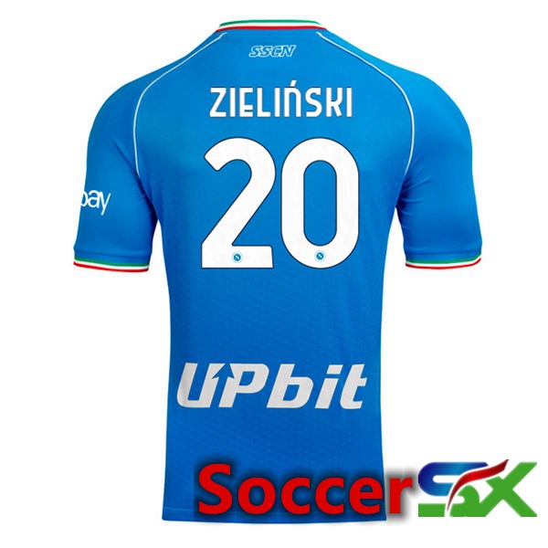 SSC Napoli (Piotr Zielinski 20) Soccer Jersey Home Blue 2023/2024