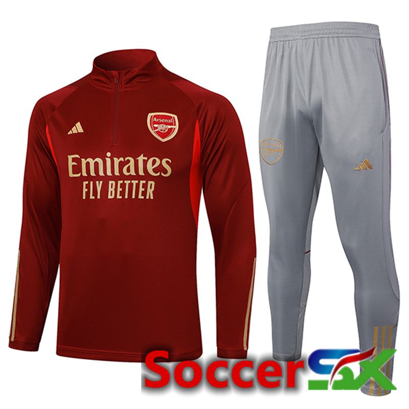 Arsenal Training Tracksuit Suit Red 2023/2024