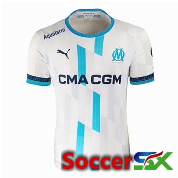 Marseille OM Soccer Jersey Esport White Blue 2023/2024