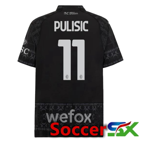 AC Milan (Pulisic 11) Soccer Jersey Fourth Black 2023/2024