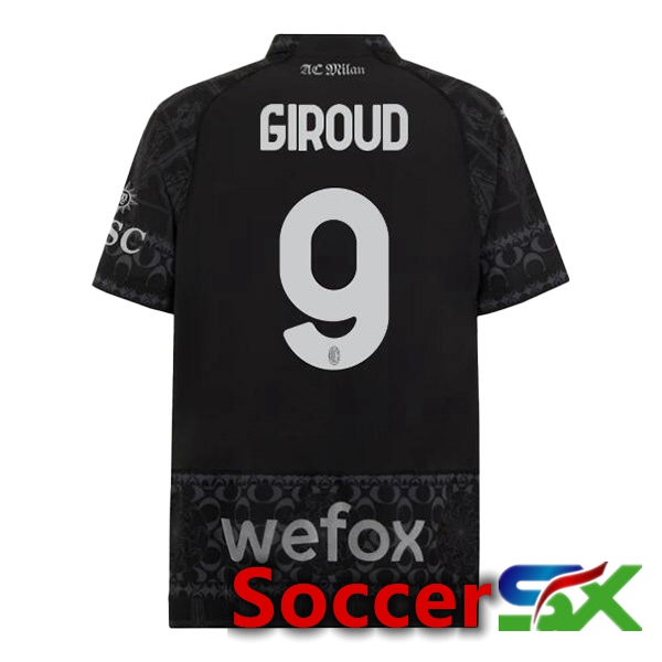 AC Milan (Giroud 9) Soccer Jersey Fourth Black 2023/2024