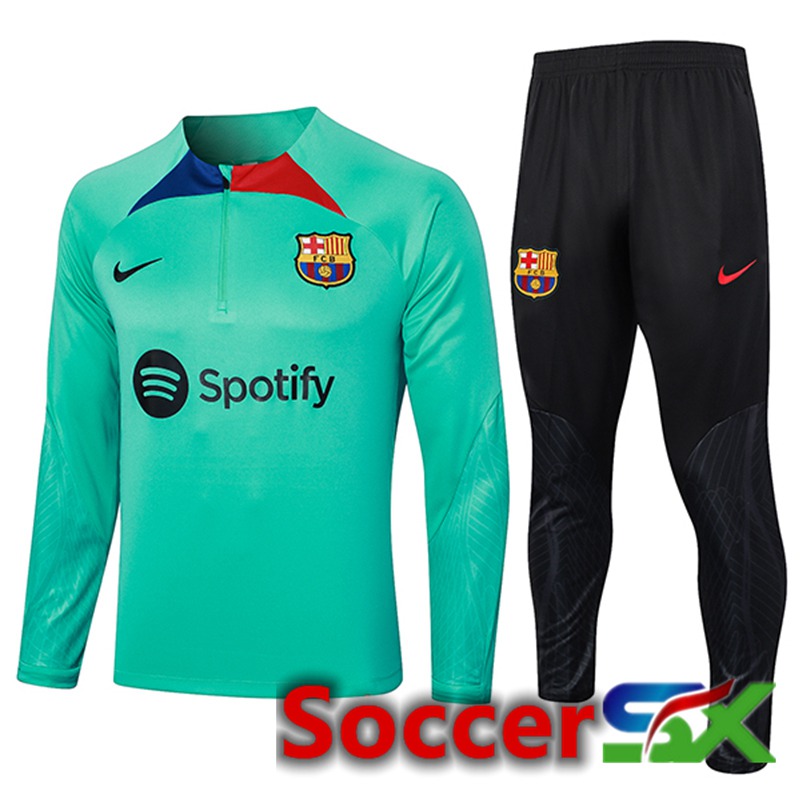 FC Barcelona Training Tracksuit Suit Green 2023/2024 -06