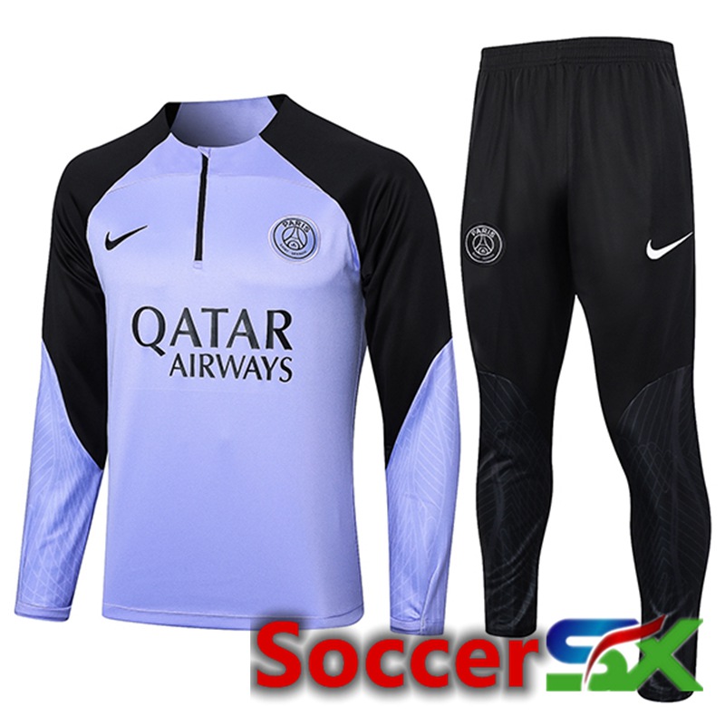 PSG Training Tracksuit Suit Purple/Black 2023/2024