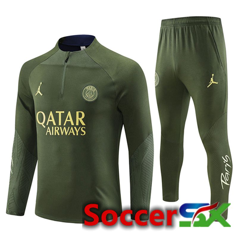 Jordan PSG Training Tracksuit Suit Green 2023/2024