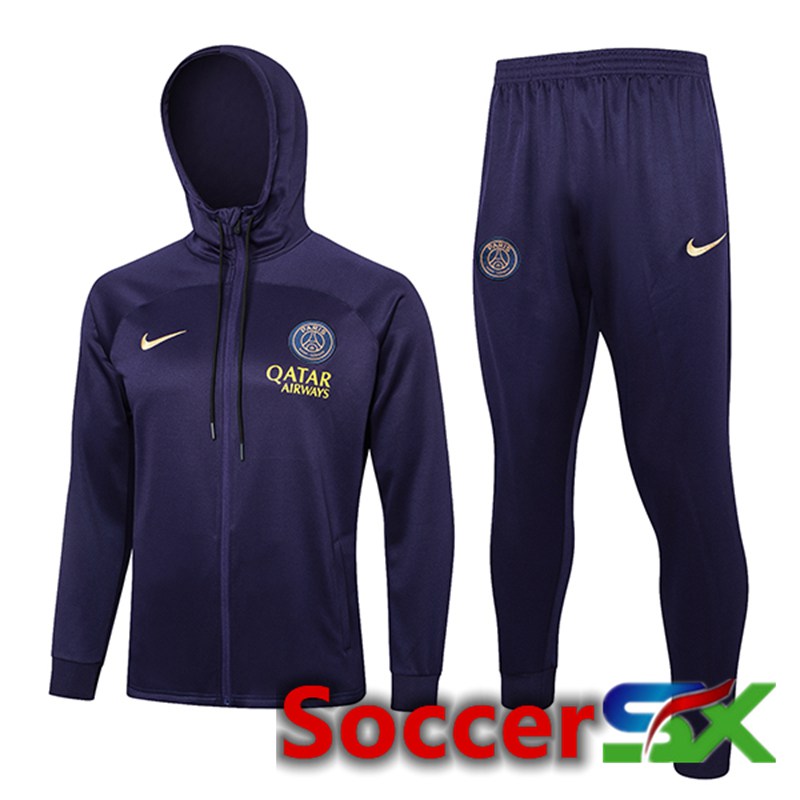 PSG Training Tracksuit Hoodie Windbreaker Purple 2024/2025