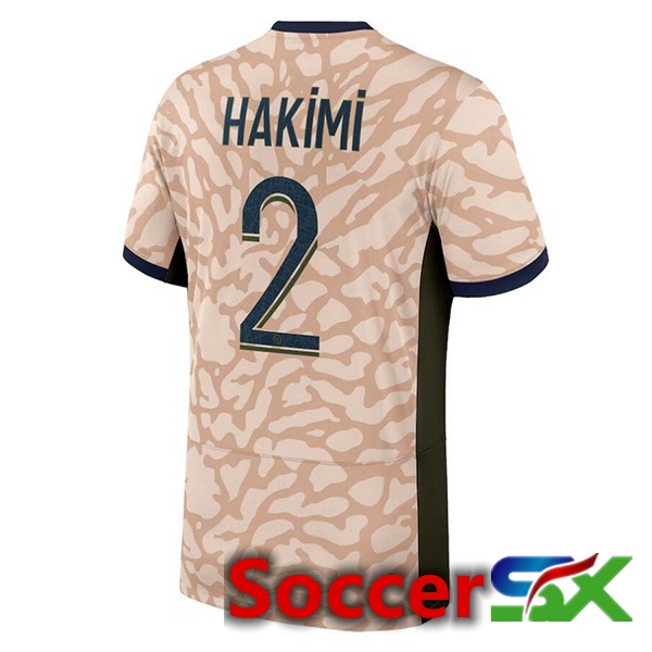 Paris PSG (Hakimi 2) Soccer Jersey Fourth Pink 2023/2024