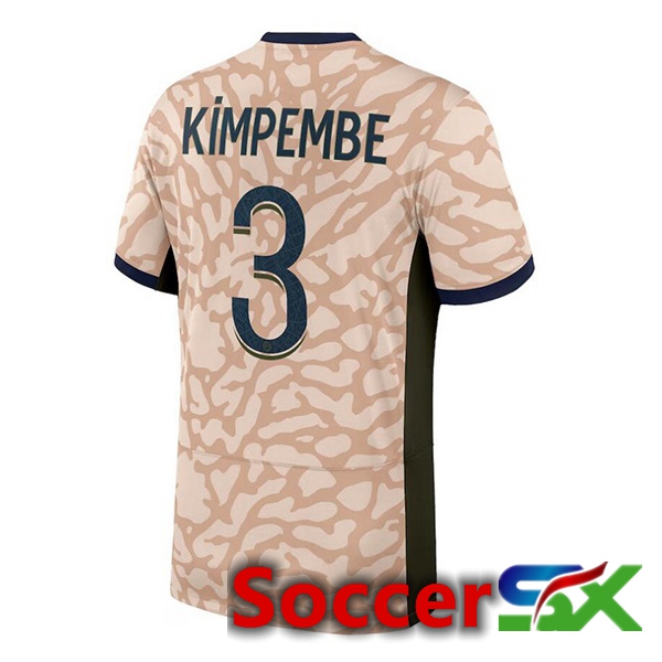 Paris PSG (Kimpembe 3) Soccer Jersey Fourth Pink 2023/2024