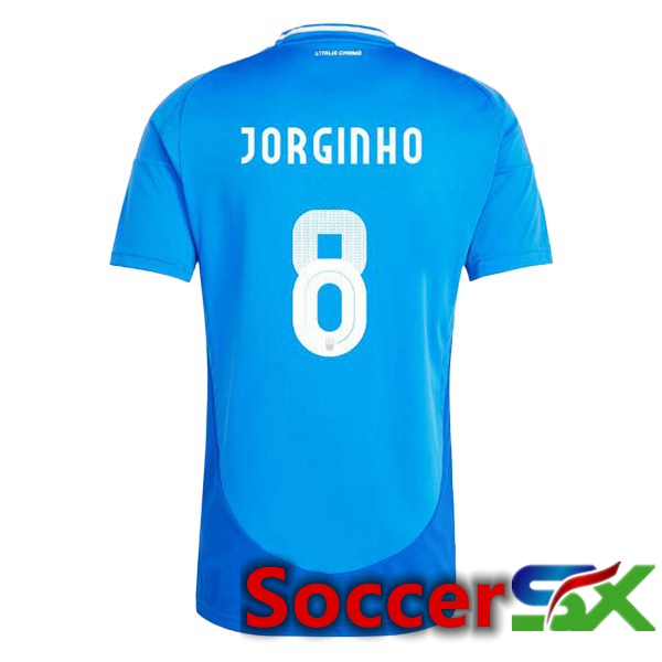 Italy (JORGINHO 8) Home Soccer Jersey Blue 2024/2025