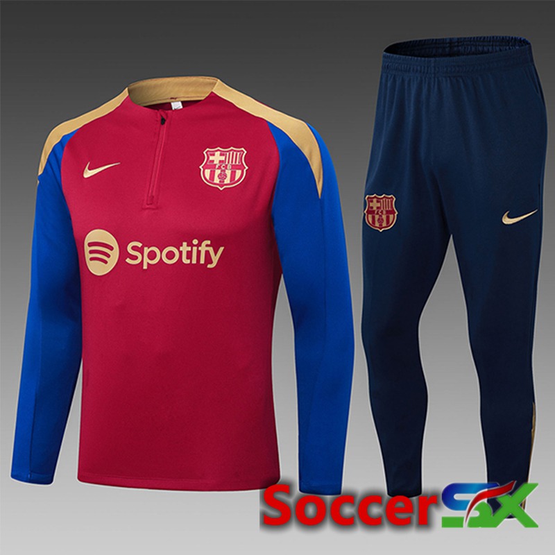 FC Barcelona Kids kit Training Tracksuit Red/Blue/Yellow 2024/2025