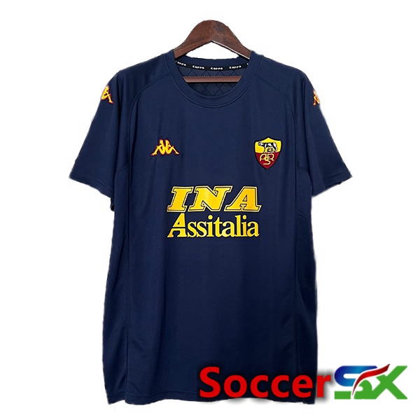 AS Roma Retro Third Soccer Jersey Blue Royal 2000-2001