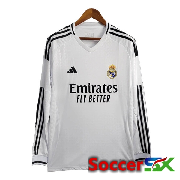 Real Madrid Home Soccer Jersey Long Sleeve 2024/2025