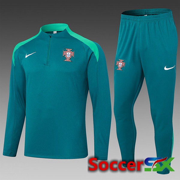 Portugal Kids kit Training TracksuitGreen 2024/2025