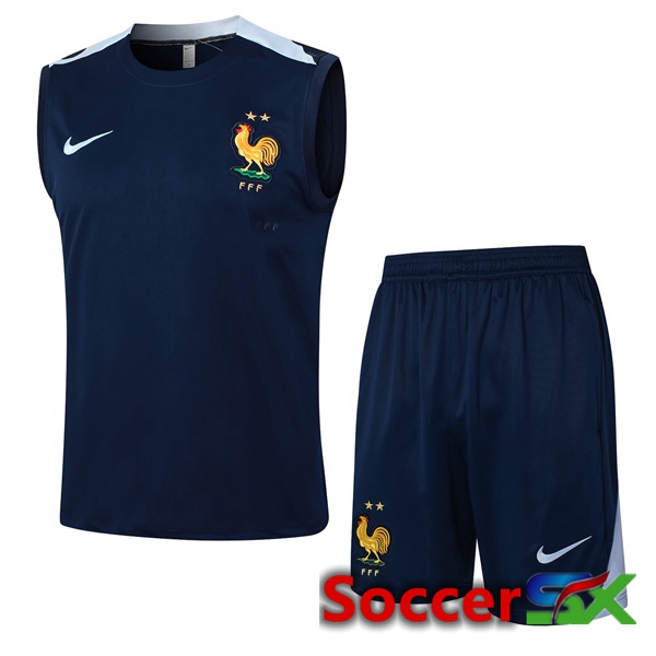 France Soccer Vest + Shorts Blue Royal 2024/2025