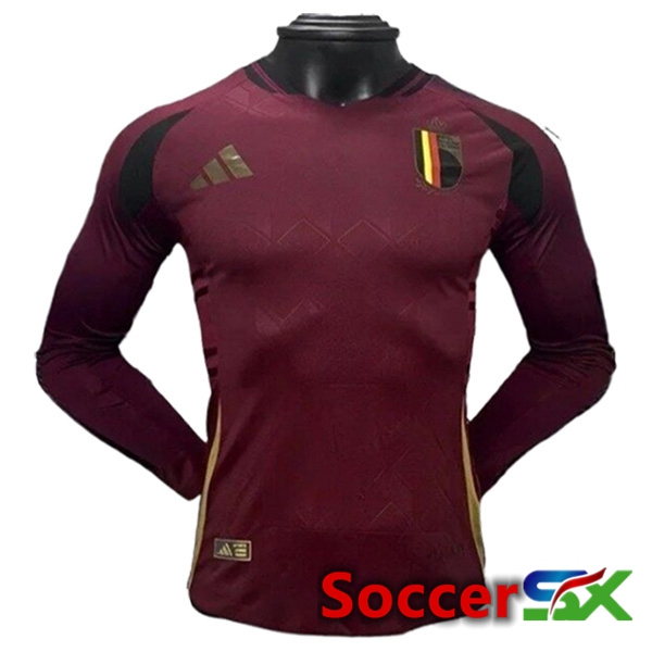 Belgium Home Soccer Jersey Long sleeve 2024/2025