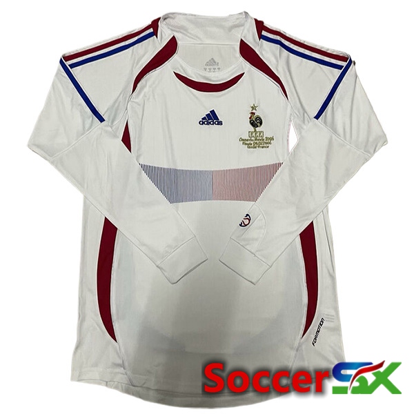 France Retro Away Soccer Jersey Long sleeve 2006