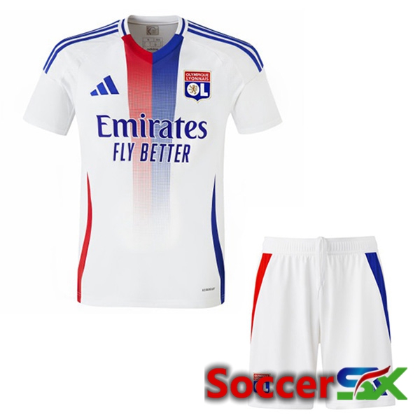 lyon Kids Home New Soccer Jersey 2024/2025