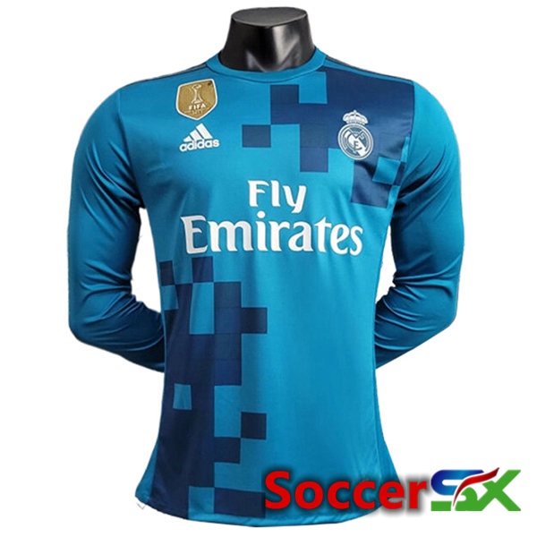 Real Madrid Retro Away Soccer Jersey 2 Long sleeve 2017/2018