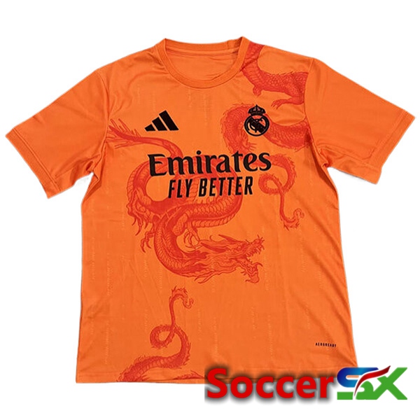 Real Madrid Soccer Jersey Special Edition Orange 2024/2025