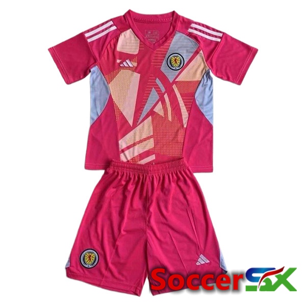 Scotland Kids Goalkeeper Soccer Jersey Pink UEFA Euro 2024