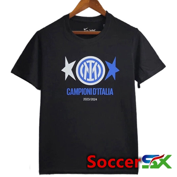 Inter Milan Soccer Jersey T-Shirt Champion 2 Black 2023/2024