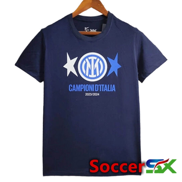Inter Milan Soccer Jersey T-Shirt Champion 2 Blue Marine 2023/2024