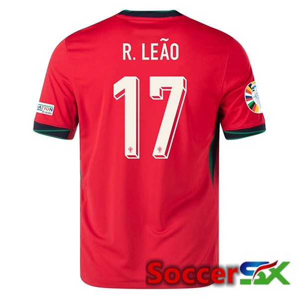Portugal (R.LEAO 17) Home Soccer Jersey UEFA Euro 2024