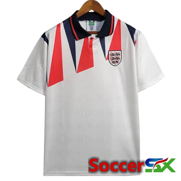 England Retro Home Soccer Jersey 1992