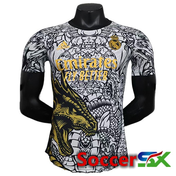 Real Madrid Special Edition Soccer Jersey White/Black 2024/2025