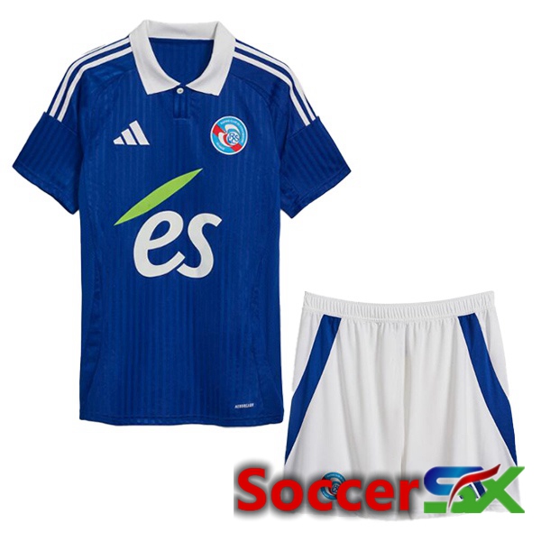 RC Strasbourg Alsace Kids Home Soccer Jersey Blue 2024/2025