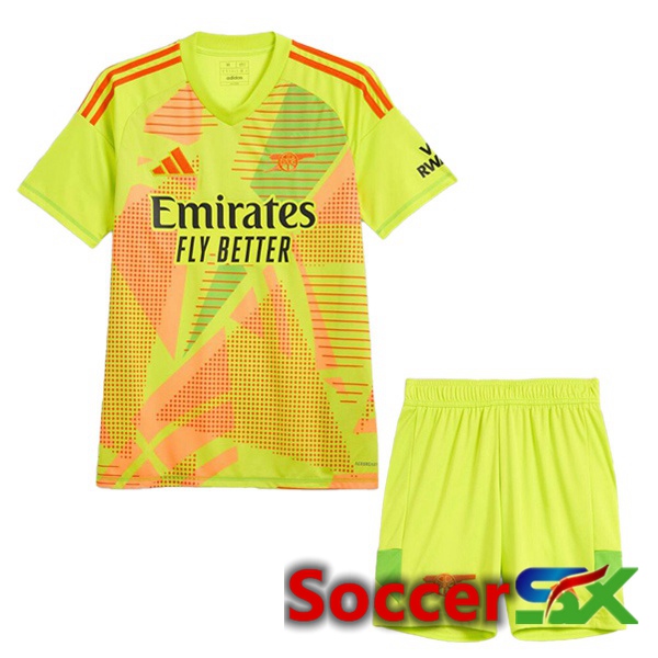 Arsenal Kids Goalkeeper Soccer Jersey Green 2024/2025