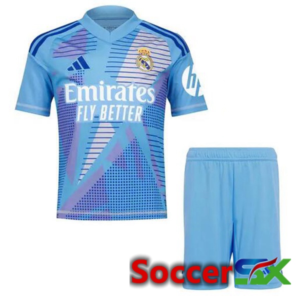 Real Madrid Kids Goalkeeper Soccer Jersey Blue 2024/2025