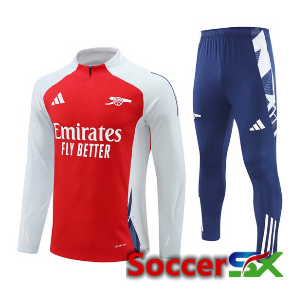 Arsenal kit Training Tracksuit Red White 2024/2025