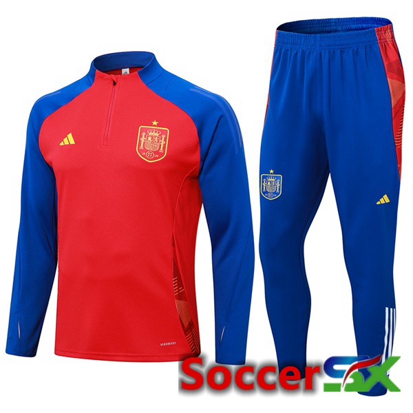 Spain kit Training Tracksuit Red Blue 2024/2025