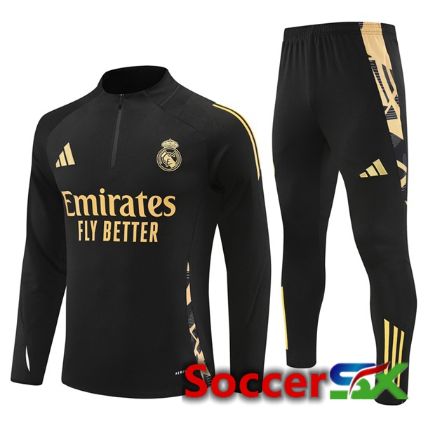 Real Madrid kit Training Tracksuit Black 2024/2025