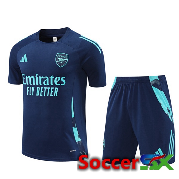 Arsenal kit Training T Shirt + Shorts Blue Royal 2024/2025