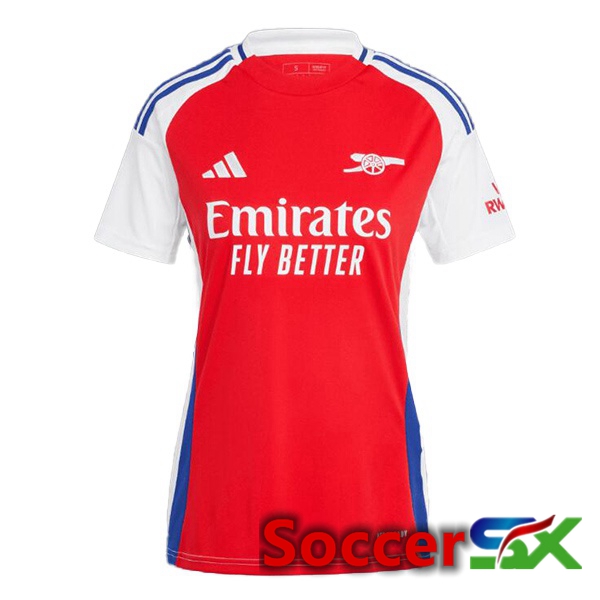 Arsenal Women Home Soccer Jersey Red White 2024/2025