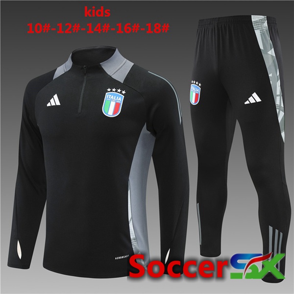 Italy Kids kit Training Tracksuit Black 2024/2025