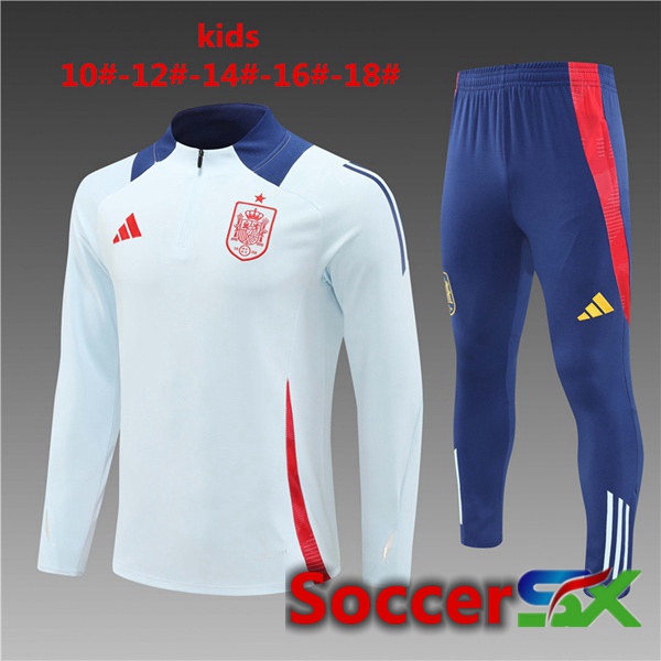 Spain Kids kit Training Tracksuit White 2024/2025