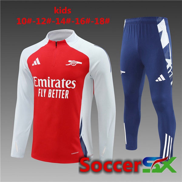 Arsenal Kids kit Training Tracksuit Red White 2024/2025