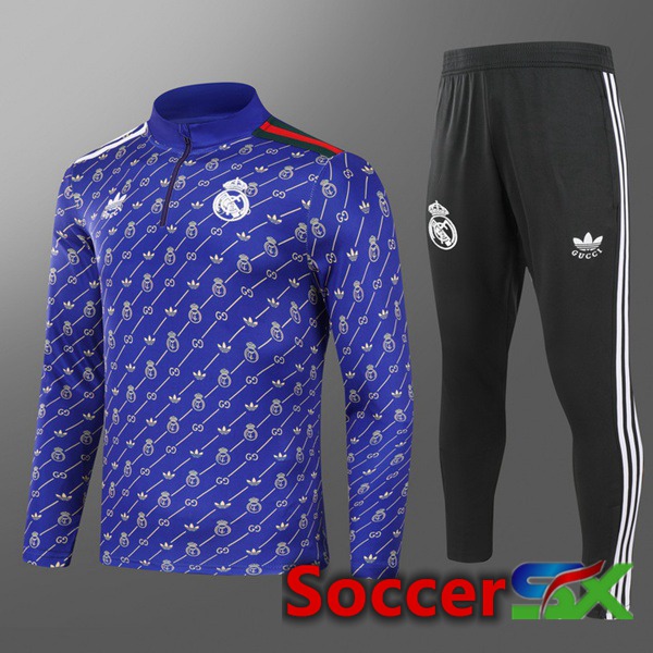 Real Madrid Kids kit Training Tracksuit Blue 2024/2025