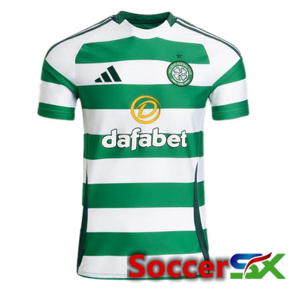 Celtic FC Home Soccer Jersey Green White 2024/2025