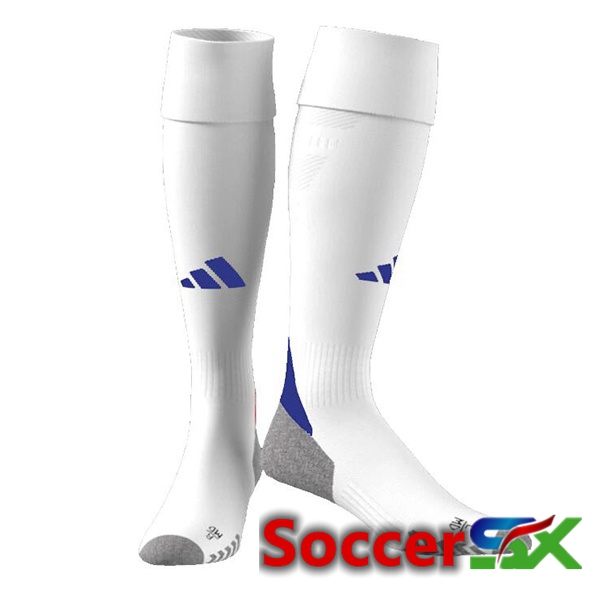 lyon OL Home Soccer Socks White 2024/2025