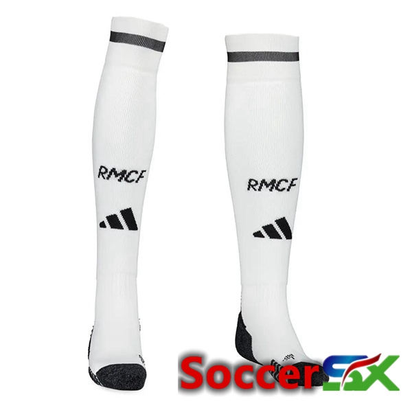 Real Madrid Home Soccer Socks White 2024/2025