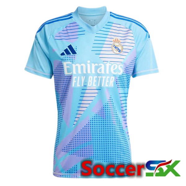 Real Madrid Goalkeeper Soccer Jersey Blue 2024/2025