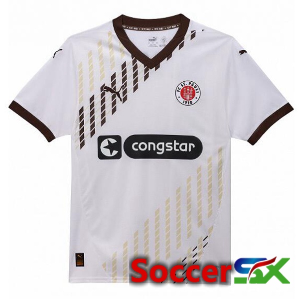FC St. Pauli Away Soccer Jersey White 2024/2025