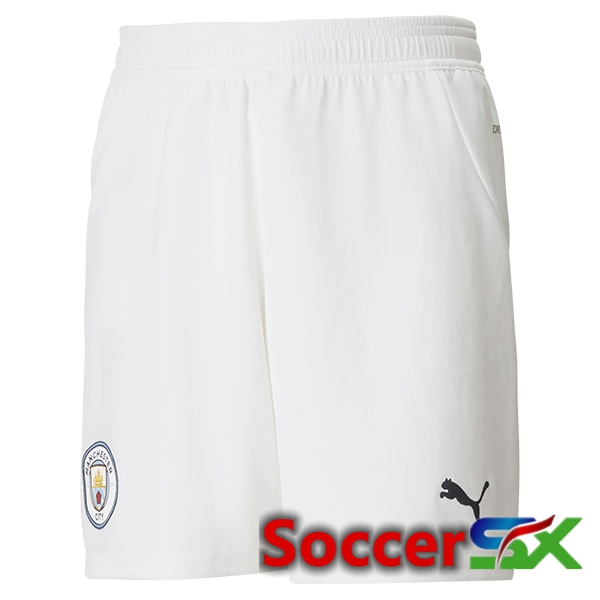 Manchester City Home Soccer Shorts White 2024/2025